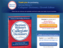 Tablet Screenshot of merriam-webstercollegiate.com